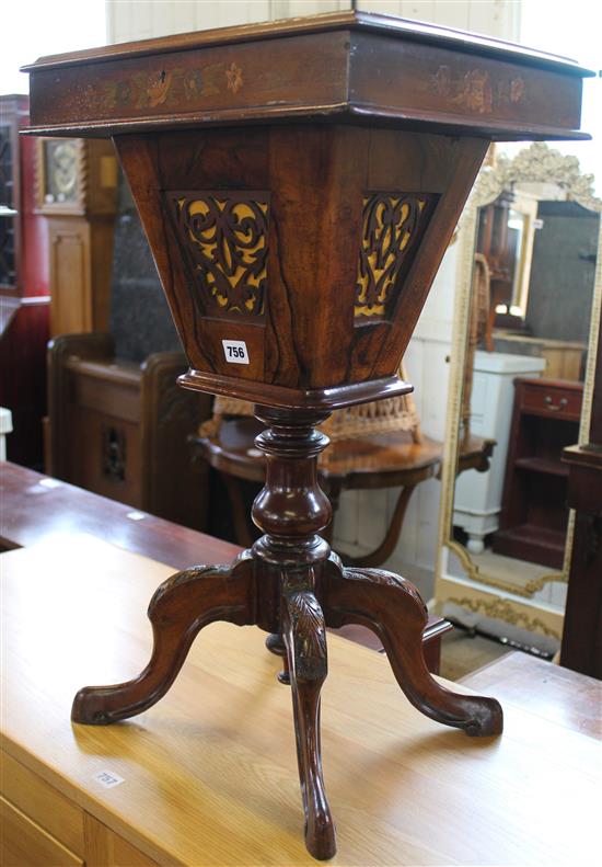 Victorian inlaid work table